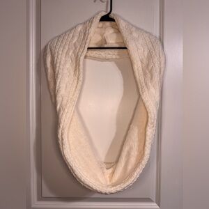 White knit infinity scarf